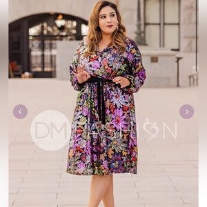 Shop DM Danica Floral Sequin Dress SZ Large